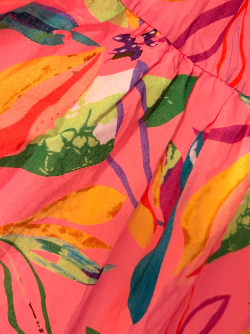 Bright Pink Floral Tiered Midi Dress with Flutter Sleeves - Picture 5 of 9